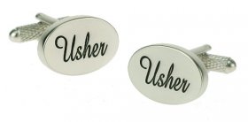 Cufflinks - Chrome Usher Wedding